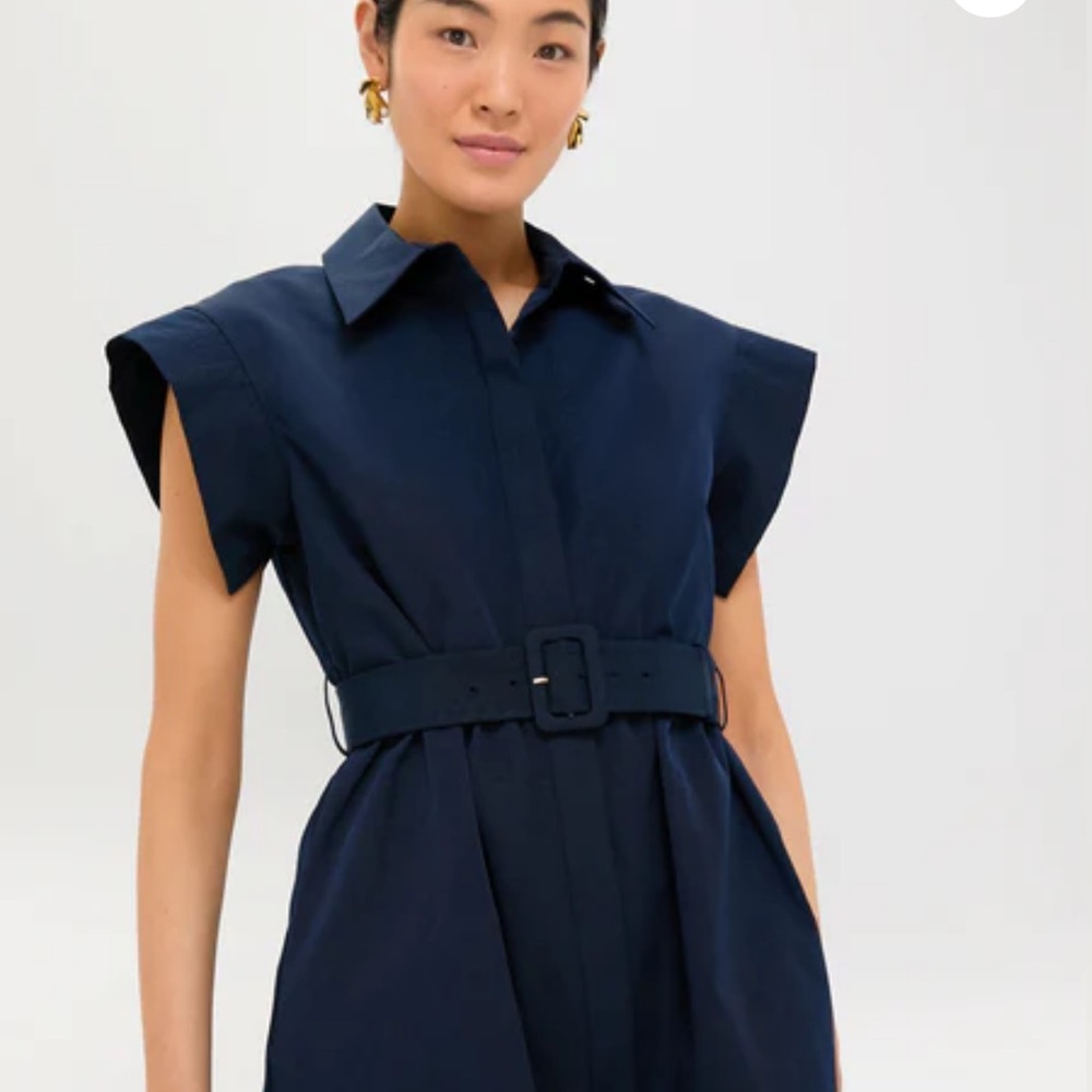 Tuckernuck Navy Belted Mini Dress